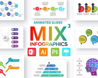 Plantilla de presentación animada mixta 3: Plantilla de PowerPoint y Keynote