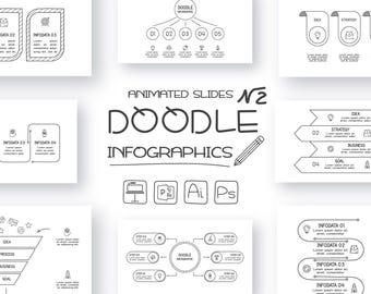 Animated Doodle Infographics Presentation Template 2: PowerPoint, Keynote
