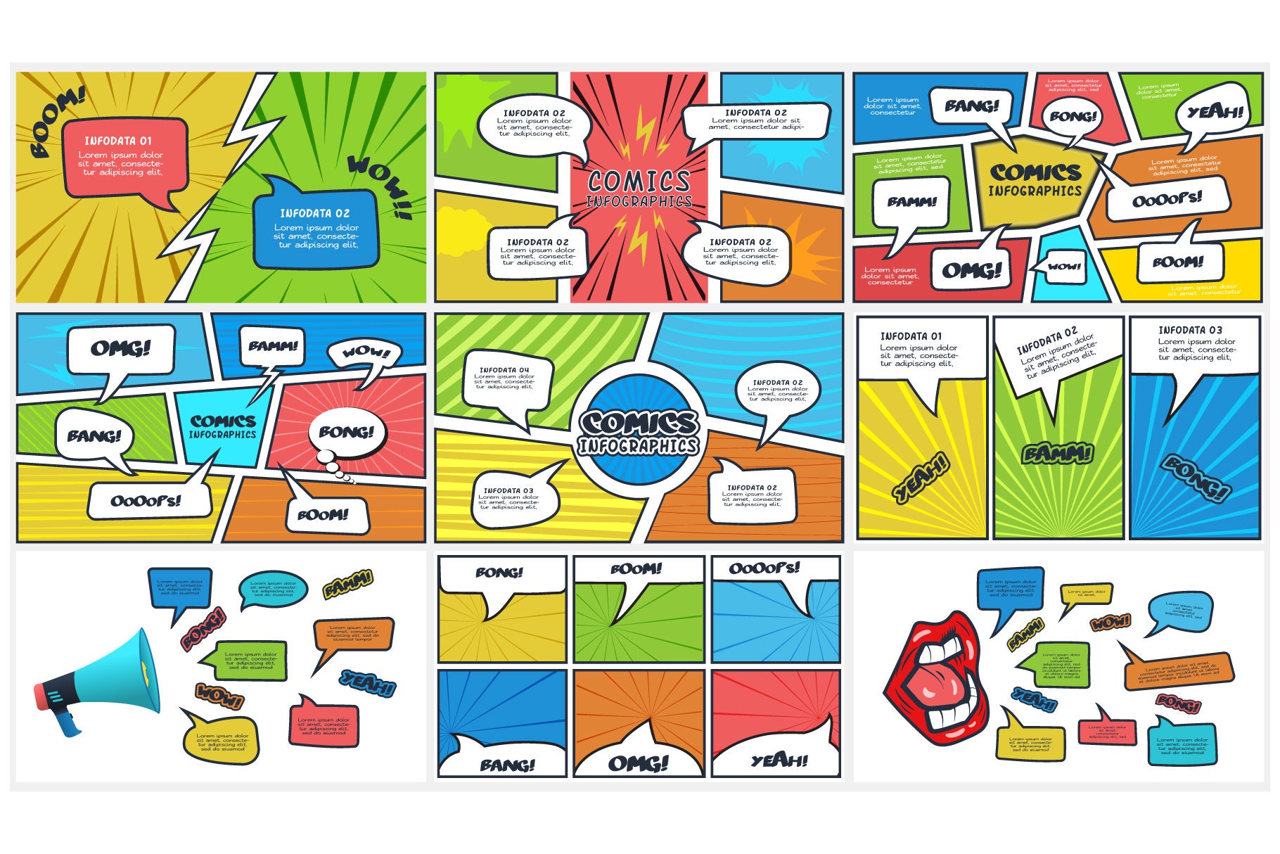 Comics Animated Presentation Template: Powerpoint & Keynote Template - Etsy