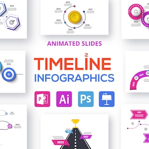 Timeline Animated Infographics Presentation Template, PowerPoint Presentation, Keynote Template, PowerPoint Design, Pitch Deck Slides
