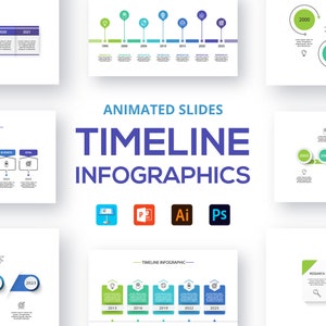 Timeline Animated Infographics Presentation Template, PowerPoint Presentation, Keynote Template, PowerPoint Design, Pitch Deck Slides