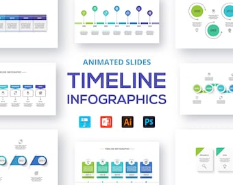 Plantilla de presentación animada de línea de tiempo 1: Plantilla de PowerPoint y Keynote