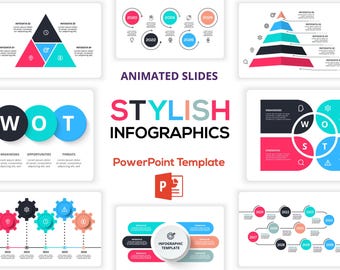 Stylish Animated Infographics Slides PowerPoint Template