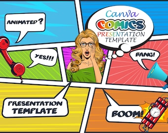 Comics Presentation Canva Template