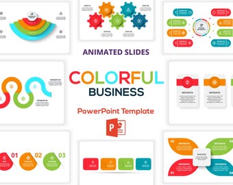 Colorful Business Animated Infographics PowerPoint Template