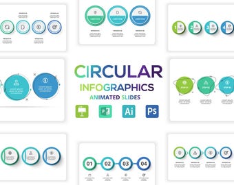 Animated Circular Infographics: PowerPoint, Keynote Presentation Template