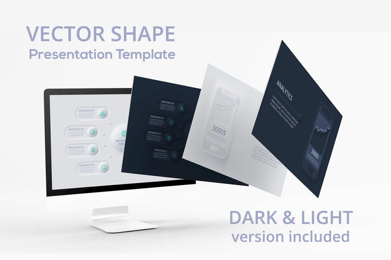 Neumorphic Animated Infographics Template 2 Powerpoint & Keynote - Etsy