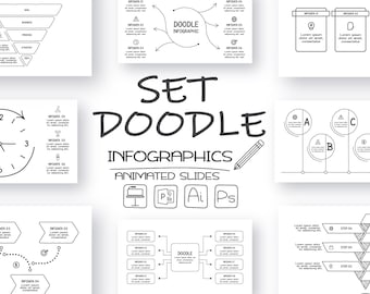 Set Doodle Animated Infographics Presentation Template (PowerPoint & Keynote)