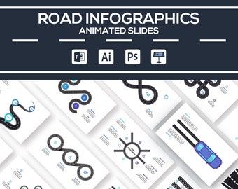 Plantilla de presentación de carretera animada: Plantilla de PowerPoint y Keynote