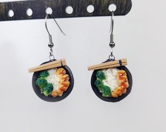 Chicken teriyaki Bowl Earrings