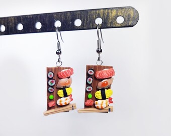 Sushi Plate earrings
