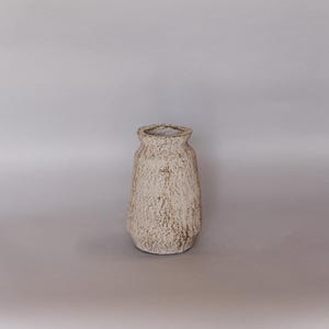 9” Handmade Paper Mache Vase – Gray Blue Decorative Vase, Artisan Crafted in India
