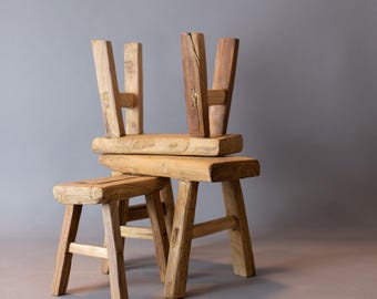 Vintage Mini Stool | Baby Stool | Elm Stool