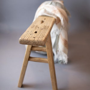Elm Skinny Bench/ Reclaimed bench/ Rustic Bench