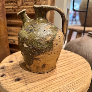 Antique French Pot | Mini Antique Pitcher | Textured French Pot | Confir pot
