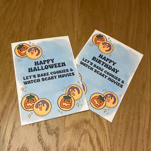 Halloween Karten | Halloween-Geburtstag | Fröhliches Halloween | Geburtstagskarten | Alles Gute zum Geburtstag | Niedlich | Grußkarten | Halloween Geschenke | Boo |