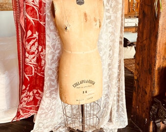 Antique Dress Form Mannequin, J.R. Bauman Normal Model Form, CollapsAForm, Model 1953 Size 14, Vintage Dress Form, PICKUP Only Detroit Mich