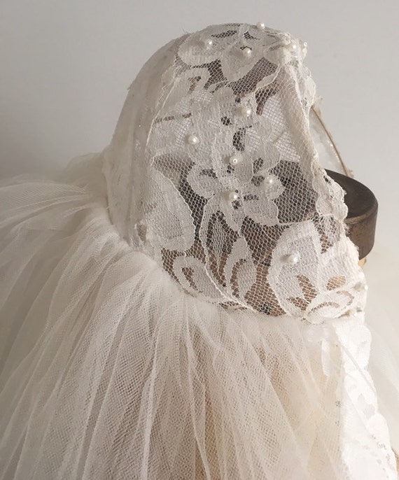 Vintage Wedding Veil, Juliet Cap Veil, Vintage Wed