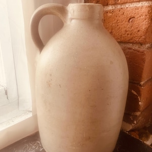 Primitive Salt Glazed Antique Stoneware Jug