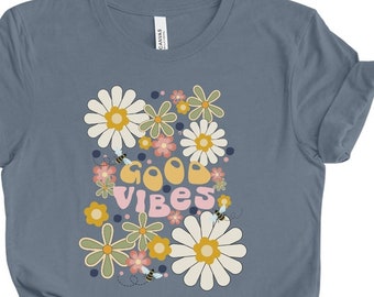 80s Floral Pattern Tee Womens Gifts Floral Shirts 70s Style Groovy Shirt Floral Prints Shirts 80s Fashion Floral Tee 70s Vintage Tee Designs