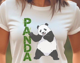 Zoo Wildlife Pandas Rückgabe-Hemden, Panda-Bär-T-Shirts, niedliche Panda-Hemden, cooles Panda-Bär-T-Shirt, niedliches Panda-Shirt, niedliches Tier-Sweatshirt