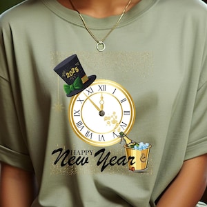 New Year 2025 Celebration Tee Unisex Tee for New Years Eve Party Countdown TShirt Festive Apparel New Year&#39;s Eve Gift New York Time Square