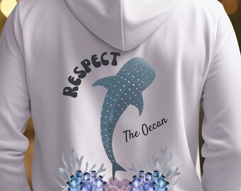 Sea Creature Hoodie Gifts Unique Design Beach Themed Hoodie for Men Nature Lover Hoodie Beach Clothing Female Hoodie Cool Shark Ocean Animal