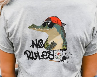 Conjuntos masculinos de Gator Swamp, humor de Gator en patineta, camiseta estética de Cajun Bayou, criatura del pantano para jóvenes, camiseta de caimán de Luisiana, vibraciones de Bayou,