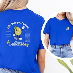 Retro Lemons Humor T Shirt Fun Summer Lemonade Stand Attire Casual Wear Perfect Gift Lemon Lovers Cute Graphic Apparel Vibe Fruit Clothing