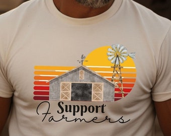 Farmers Barn Country Shirt Farm Sunset Apparel Cowboy Cowgirl Casual Wear Country Farmers Wife Clothing Support Local Farmers Activewear Tee