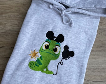 Pascal verwarde sweater - Rapunzel Pascal geborduurde hoodie - Disney geïnspireerde trui - Disney Trip-hoodie - Rapunzel-sweater