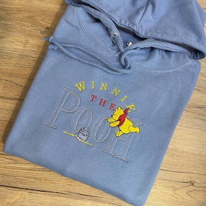 Winnie the Pooh Embroidered Sweatshirt - Classic Disney Design - Disneyland characters embroidered sweatshirt - Winnie the pooh hoodie
