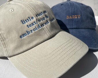 Custom Embroidered Cotton Dad Cap - Personalized Text Vintage Style