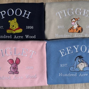 Winnie the pooh kids sweatshirt - Toddler Pooh and friends embroidered sweatshirt -Disney gift jumper - Pooh, Tigger, Piglet, Eeyore - baby