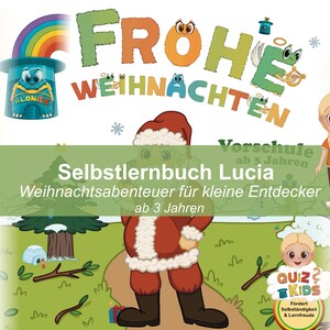 Merry Christmas – Preschool book for ages 3 and up | Playful activity book with numbers, letters, puzzles & rituals | Alonies