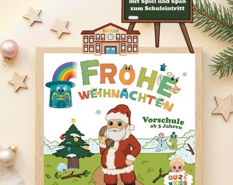 Feliz Navidad – Libro preescolar para niños de 3 años en adelante | Libro de actividades lúdicas con números, letras, rompecabezas y rituales | Alonies