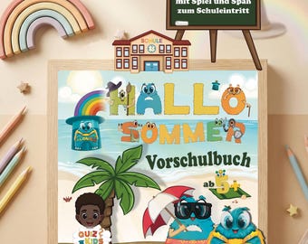 Libro preescolar para niños de 5 años en adelante - Hola Verano - Libro de actividades para niños de jardín de infantes - Aprendizaje divertido, rompecabezas y creatividad