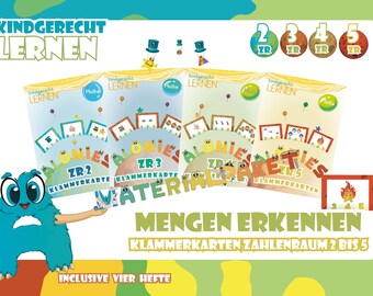 Paquete de material de aprendizaje para los números del 2 al 5 – ¡Descubre las matemáticas jugando!