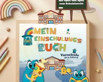 Libro de preparación escolar para niños de 6 años en adelante: aprendizaje lúdico e independiente | Preparación escolar, folleto preescolar, perfecto para el cono escolar.