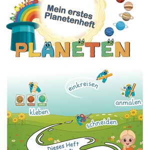 Planets Learning Booklet for Kindergarten & Preschool | Cutting, Painting, Gluing | Space Craft Materials for Children | PDF Download | Alonies