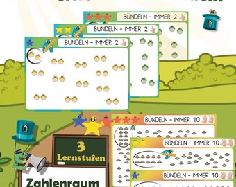 Reconocimiento y agrupación de cantidades | Rango numérico del 2 al 10 | 54 tarjetas didácticas | Preescolar y primaria | Material de apoyo de matemáticas