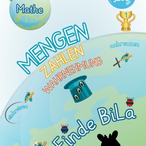 Quantities, numbers, shapes, kindergarten learning, children&#39;s activities, learning math, exercise book, preschool, perception