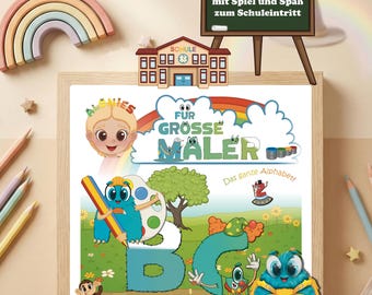 Libro para colorear ABC - Para grandes pintores - para niños creativos de 3 años en adelante