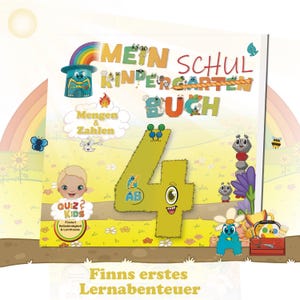 Kindergarten textbook for ages 4 and up – Finn&#39;s first Alonies adventure – Discover numbers and quantities playfully with the Elementis