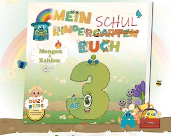 Folleto de aprendizaje sobre números y cantidades a partir de los 3 años – Para jardín de infantes y preescolar
