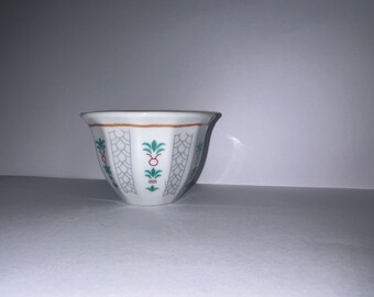 arabic white porcelain coffee cup