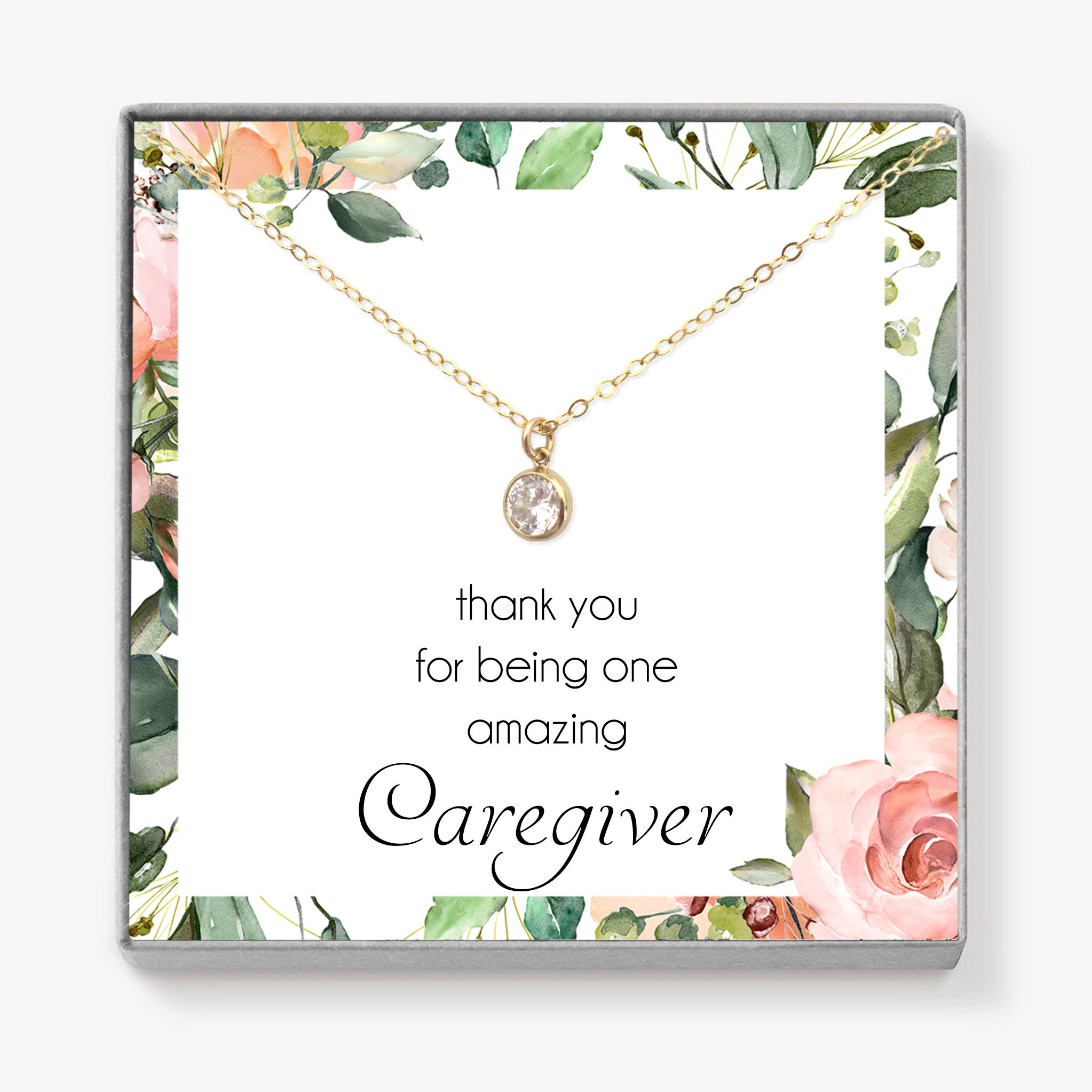 Caregiver Gift Thank You Gift Appreciation Gift with Thank Etsy