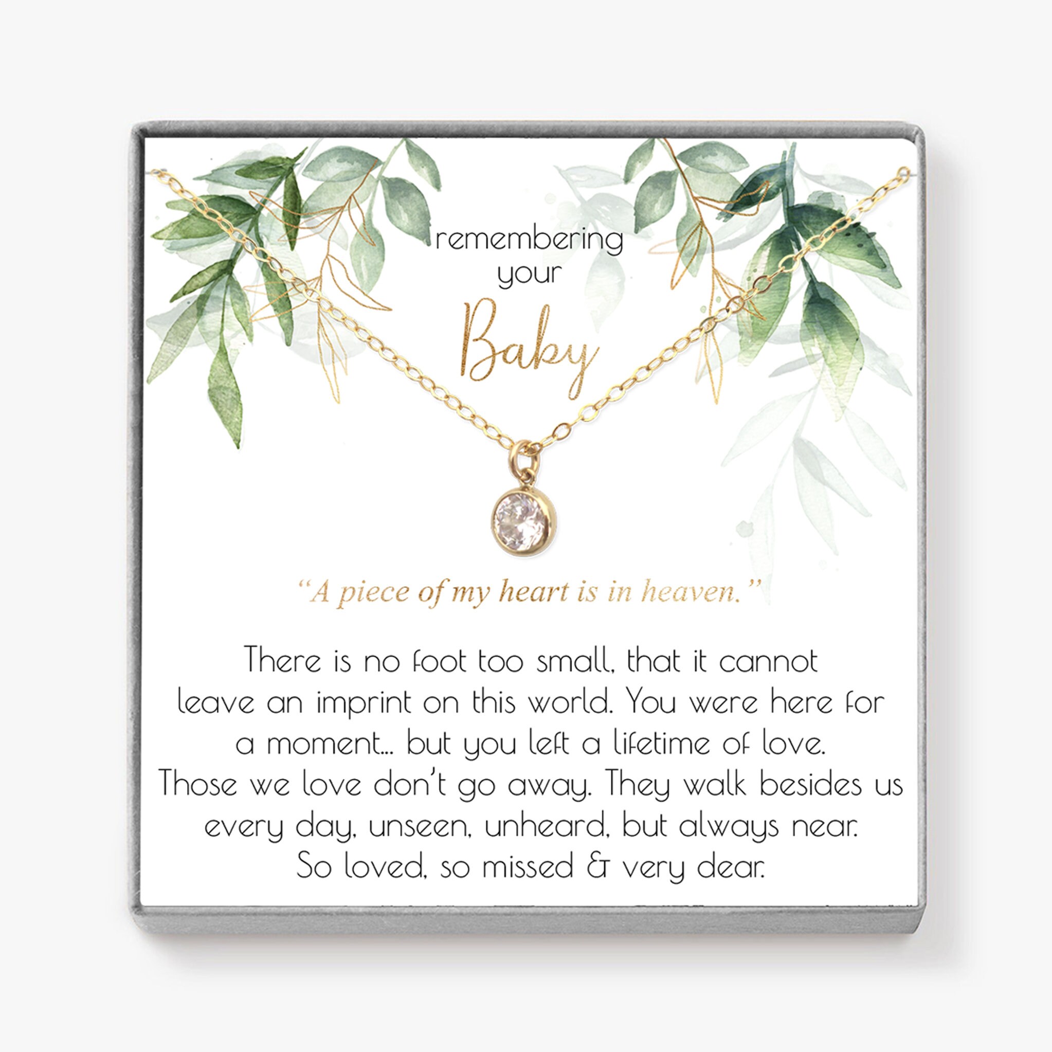 Baby Loss Bereavement Gift Baby Memorial Jewelry Sympathy Etsy