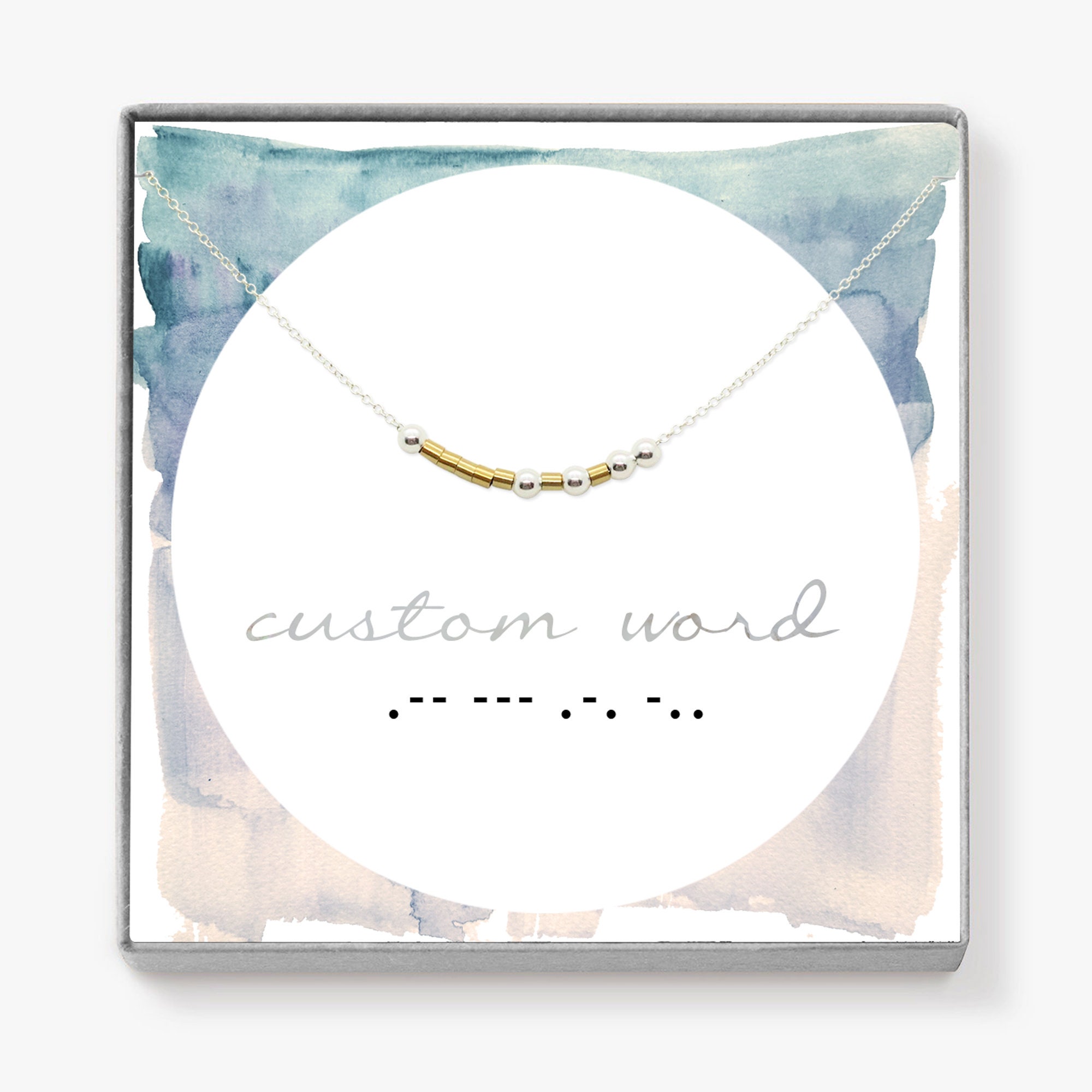 Retningslinier Pump Sæt tøj væk Morse Code Necklace Personalized Gift Custom Word Necklace | Etsy