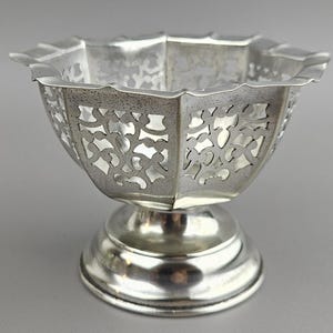 Edwardian Candy Bowl in Silver Plated. Antique.